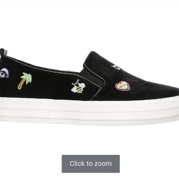 Skechers Kids' Black Slip-On Sneakers with Fun Patches - Picture 8 of 8